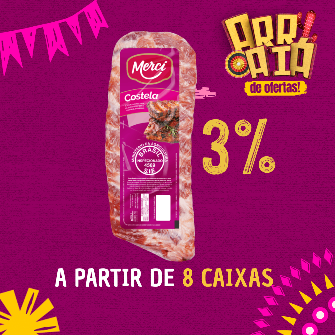 Costela Su&iacute;na Cong 10kg - Merc&iacute;